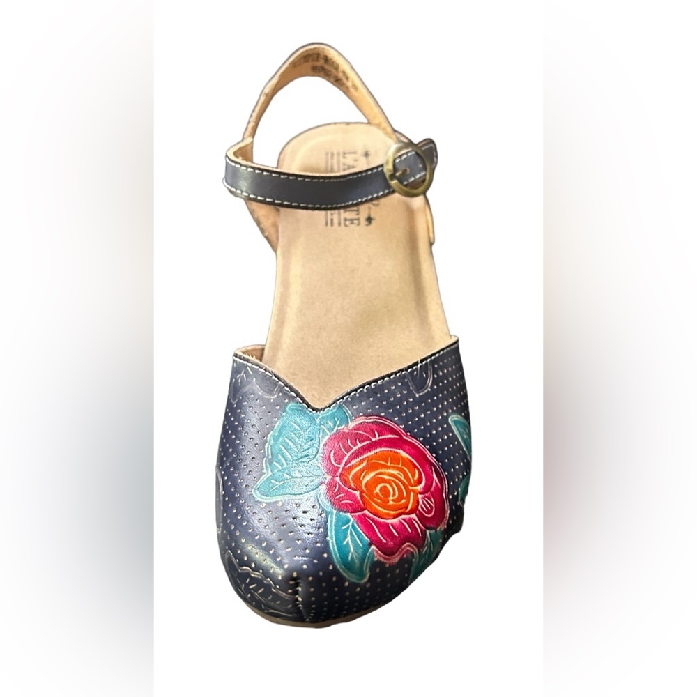 💙 NWOT! L’ARTISTE BY SPRING STEP IN “LIZZIE-ROSE” HAND PAINTED MARY JANE! - Picture 3 of 16
